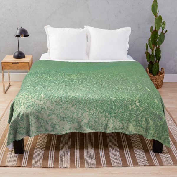 Mars is green and gold and celadon and aqua Throw Blanket