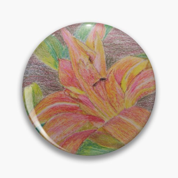 Item preview, Hemerocallis - Daylily - Wax Crayon Painting designed and sold by lezvee.