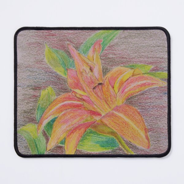 Item preview, Hemerocallis - Daylily - Wax Crayon Painting designed and sold by lezvee.