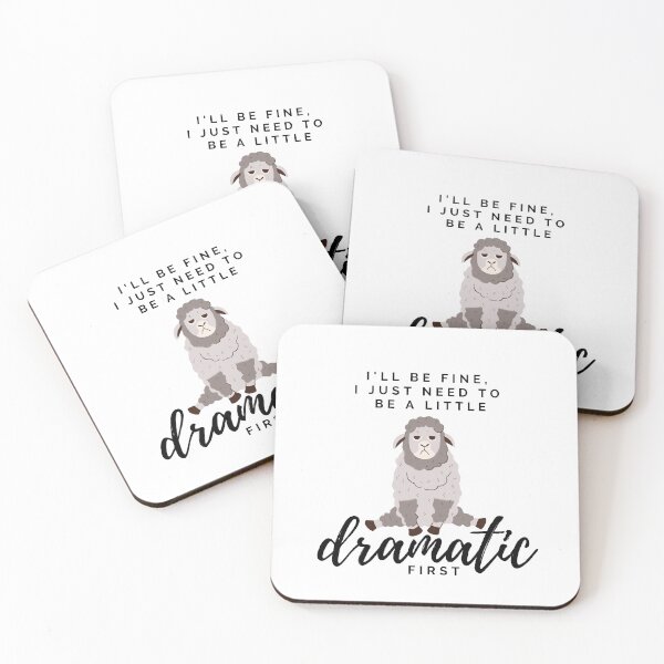 Item preview, I'll be fine, i just need to be a little dramatic first. tired sheep design designed and sold by CreativeStrand.