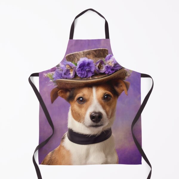 Artikelvorschau, Jack Russell Terrier mit Blumen Hut - Hunde Kunst entworfen und verkauft von DigitalArties.