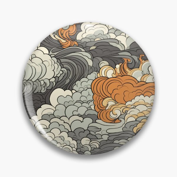 Item preview, Orange & Black Clouds designed and sold by Pedra Panda.