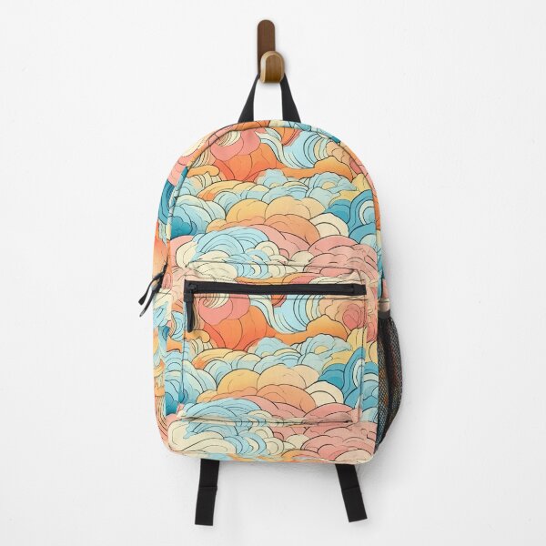 Item preview, Peachy Blue Clouds designed and sold by Pedra Panda.