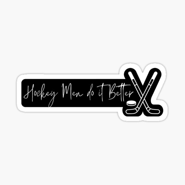 Item preview, "hockey men do it better" romance reader kindle sticker designed and sold by RomanceVibes.