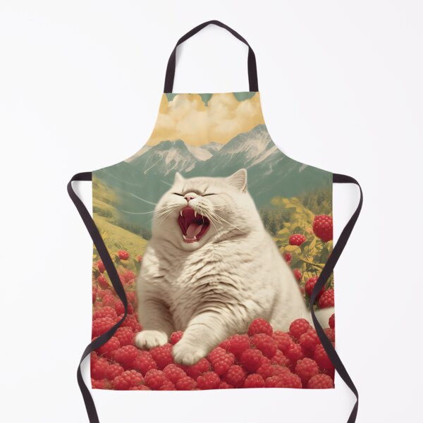 Item preview, Berrylicious Retro Whiskers: Kitschy Cats and Sweet Berries designed and sold by KittyStampedeCo.