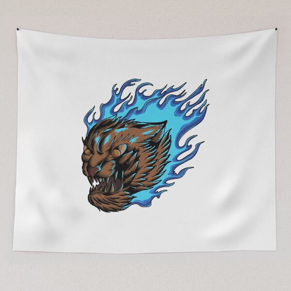Item preview, Tiger fire blue designed and sold by 995dsgn.