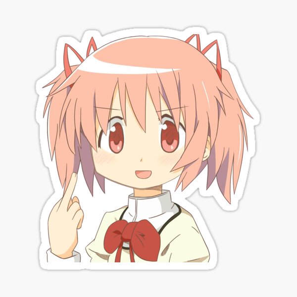 Madoka - Flipping Off Sticker
