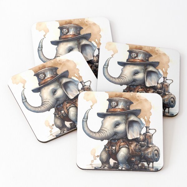 Item preview, Elephant Animal Clipart, Steampunk Animal, Mechanical Beast Art, Clockwork Creature, Gear Animal, Steam Powered designed and sold by CoolorPainting.