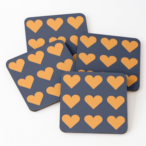 Item preview, Large ORANGE & NAVY BLUE LOVE HEARTS designed and sold by RachelMacht.