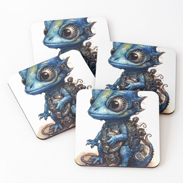 Item preview, Gecko Animal Clipart, Steampunk Animal, Mechanical Beast Art, Clockwork Creature, Gear Animal, Steam Powered designed and sold by CoolorPainting.