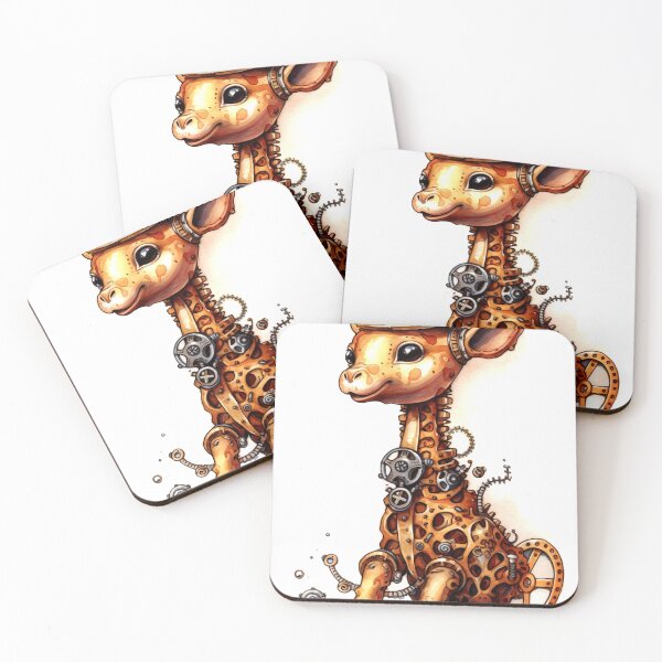 Item preview, Giraffe Animal Clipart, Steampunk Animal, Mechanical Beast Art, Clockwork Creature, Gear Animal, Steam Powered designed and sold by CoolorPainting.