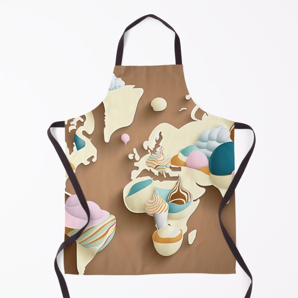 Item preview, World Map Ice Cream Continents designed and sold by Map4U.