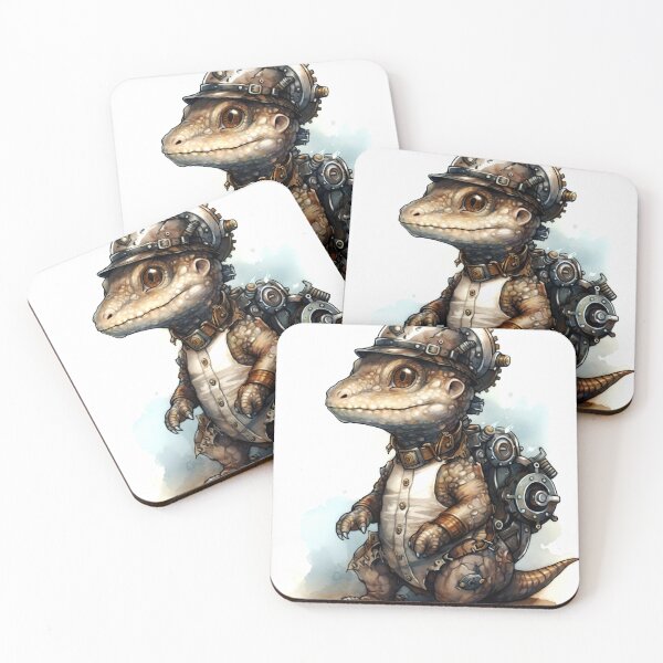 Item preview, Komodo Dragon Animal Clipart, Steampunk Animal, Mechanical Beast Art, Clockwork Creature, Gear Animal, Steam Powered designed and sold by CoolorPainting.