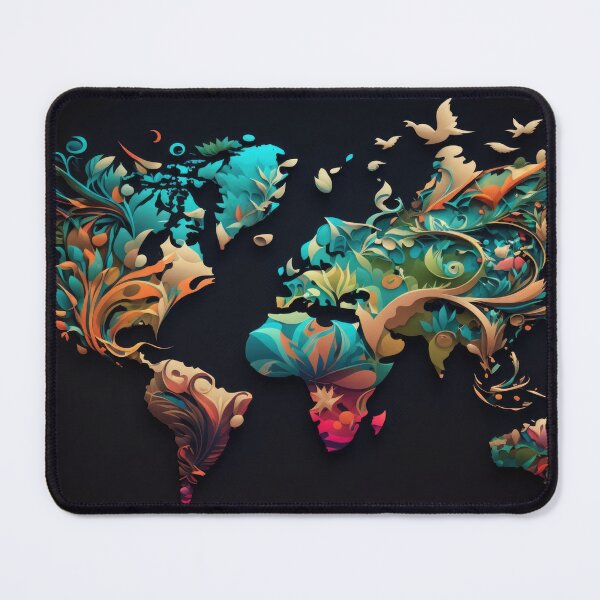 Item preview, World Map Windy and Peaceful designed and sold by Map4U.