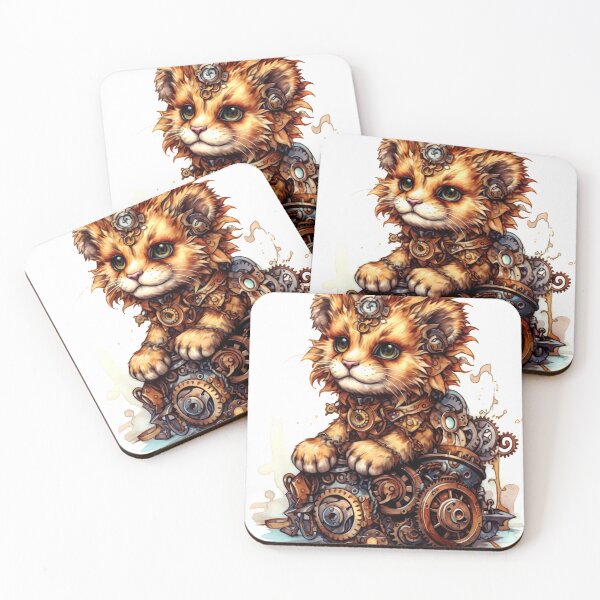 Item preview, Lion Animal Clipart, Steampunk Animal, Mechanical Beast Art, Clockwork Creature, Gear Animal, Steam Powered designed and sold by CoolorPainting.