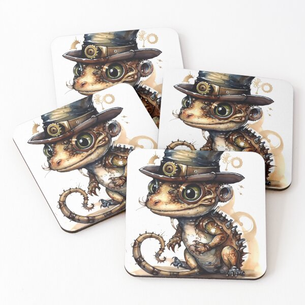 Item preview, Lizard Animal Clipart, Steampunk Animal, Mechanical Beast Art, Clockwork Creature, Gear Animal, Steam Powered designed and sold by CoolorPainting.