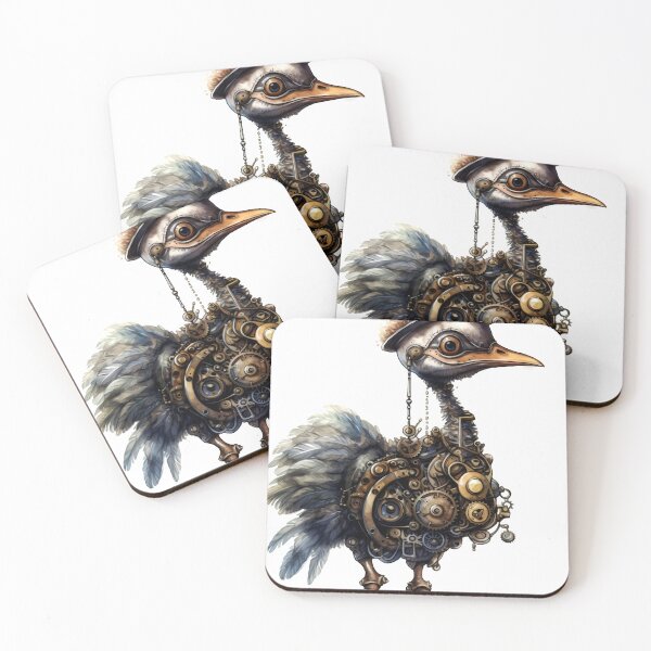 Item preview, Ostrich Animal Clipart, Steampunk Animal, Mechanical Beast Art, Clockwork Creature, Gear Animal, Steam Powered designed and sold by CoolorPainting.