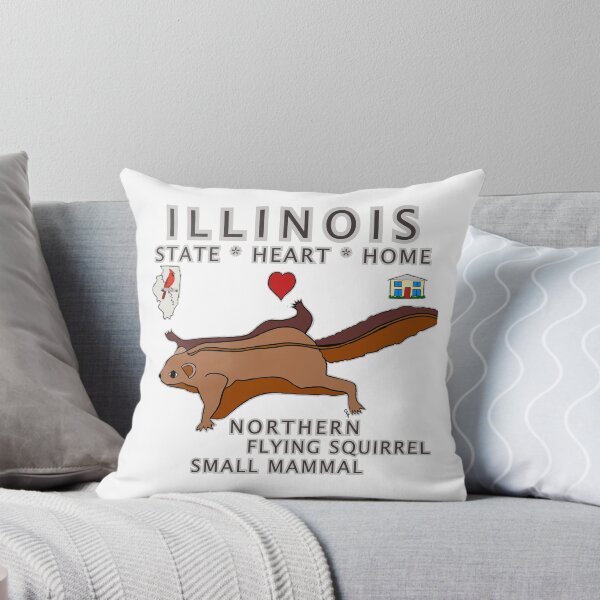 Item preview, Illinois - Northern Flying Squirrel - State, Heart, Home - small mammal designed and sold by Colleen Macomber.
