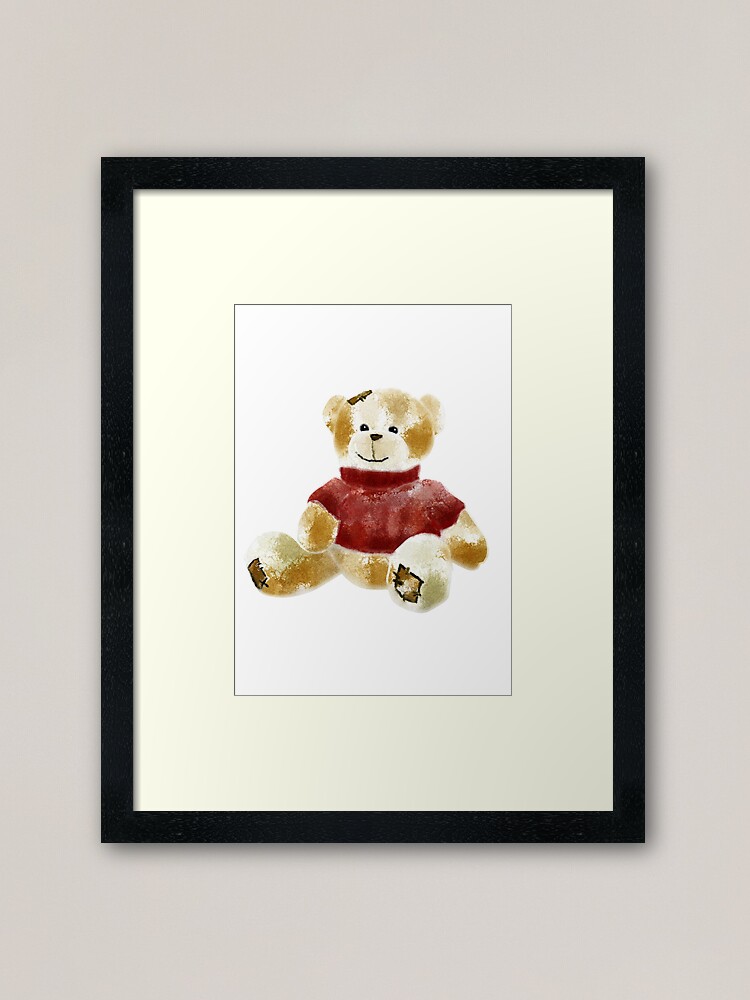 teddy bear framed art