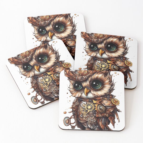 Item preview, Owl Animal Clipart, Steampunk Animal, Mechanical Beast Art, Clockwork Creature, Gear Animal, Steam Powered designed and sold by CoolorPainting.