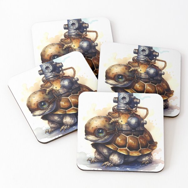 Item preview, Turtle Animal Clipart, Steampunk Animal, Mechanical Beast Art, Clockwork Creature, Gear Animal, Steam Powered designed and sold by CoolorPainting.