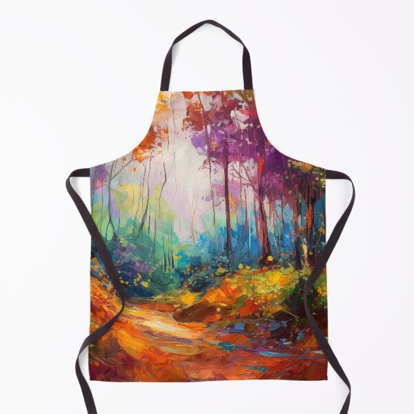 Item preview, Impressionistic woods painting 5 designed and sold by Red Witch Art.