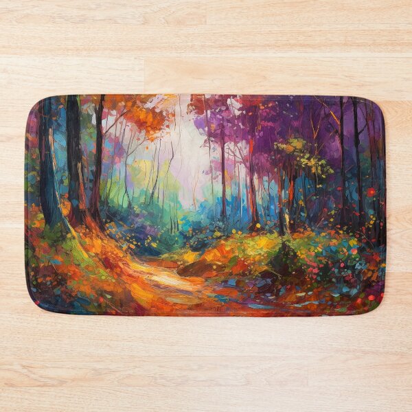 Item preview, Impressionistic woods painting 5 designed and sold by Red Witch Art.