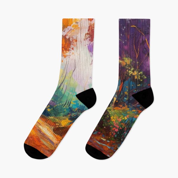 Item preview, Impressionistic woods painting 5 designed and sold by Red Witch Art.