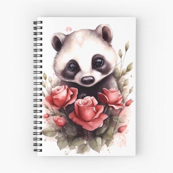 Item preview, Badger Animal Clipart, Forest Animal in Roses, Floral Fauna Art, Animal in Roses, Flower Beast, Wild in Bloom, Watercolor Art designed and sold by CoolorPainting.