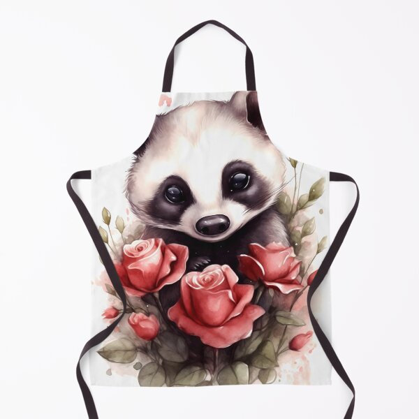 Item preview, Badger Animal Clipart, Forest Animal in Roses, Floral Fauna Art, Animal in Roses, Flower Beast, Wild in Bloom, Watercolor Art designed and sold by CoolorPainting.