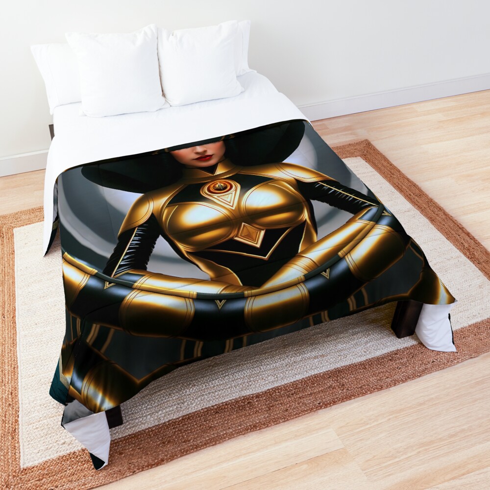 The Dalvin Queen Beautiful Fantasy AI Concept Art Portrait by Xzendor7 Decorative Comforter