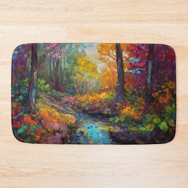Item preview, Impressionistic woods painting 6 designed and sold by Red Witch Art.