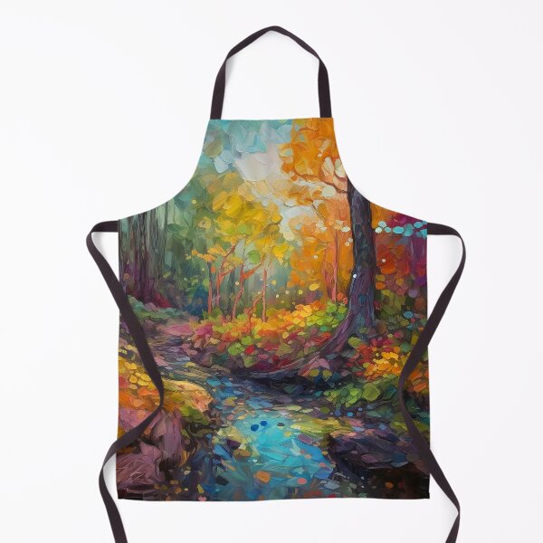 Item preview, Impressionistic woods painting 6 designed and sold by Red Witch Art.