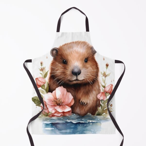Item preview, Beaver Animal Clipart, Forest Animal in Roses, Floral Fauna Art, Animal in Roses, Flower Beast, Wild in Bloom, Watercolor Art designed and sold by CoolorPainting.