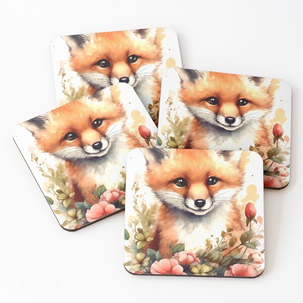 Item preview, Fox Animal Clipart, Forest Animal in Roses, Floral Fauna Art, Animal in Roses, Flower Beast, Wild in Bloom, Watercolor Art designed and sold by CoolorPainting.
