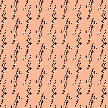 Artwork thumbnail, Plant Pattern - Orange by InfinityPattern