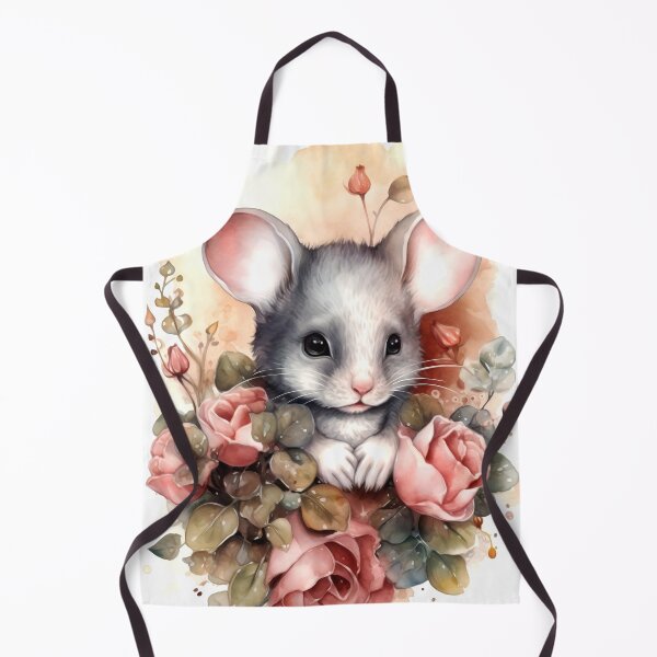Item preview, Mouse Animal Clipart, Forest Animal in Roses, Floral Fauna Art, Animal in Roses, Flower Beast, Wild in Bloom, Watercolor Art designed and sold by CoolorPainting.
