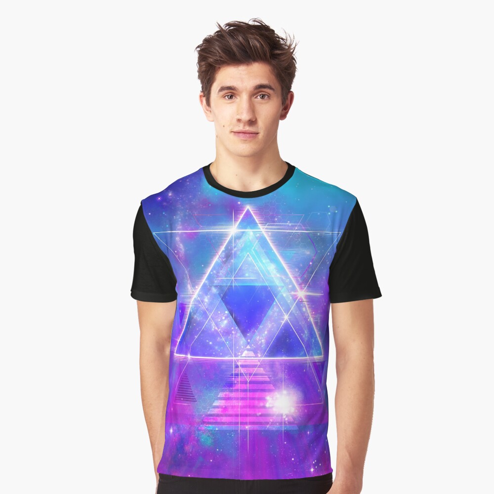 Space Vector 3 - Synth Galactic Vaporwave Graphic T-Shirt