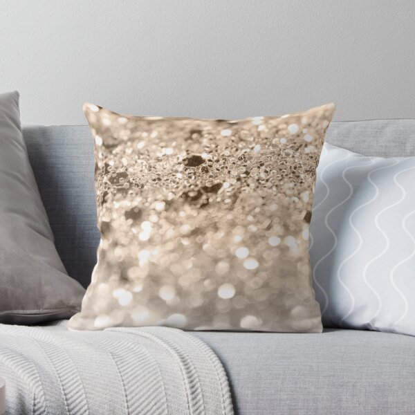 Gold Lady Glitter #1 #shiny #decor #art Throw Pillow