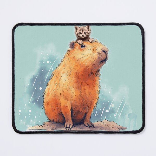 Item preview, Capybara and friends (It needed a kitten) designed and sold by Bug & Brush.