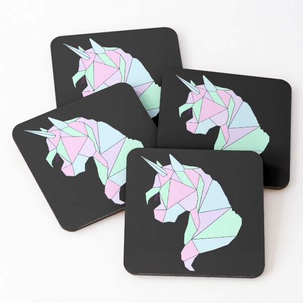 Item preview, Geometric unicorn colourful pastel designed and sold by Tortoon13.