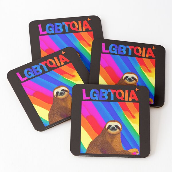 Item preview, Rainbow Sloth Pride Flag, LGBTQIA Pride designed and sold by ShopULove.