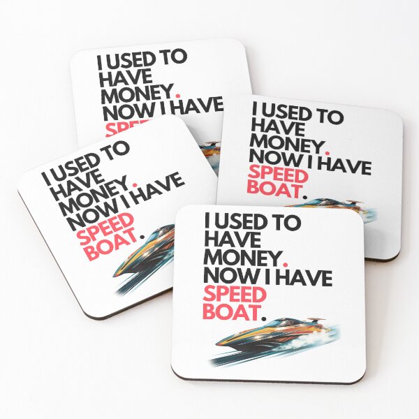 Item preview, I used have money, now I hane speed boat a classic boat vintage. Best gift! designed and sold by wowstuffcreator.