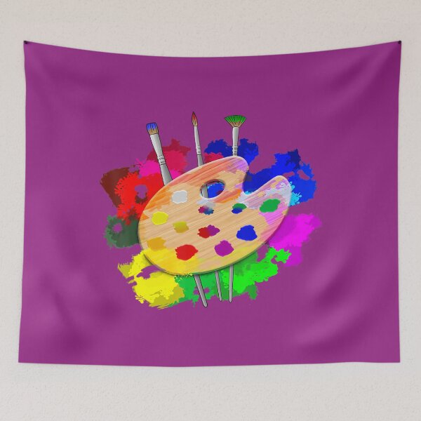 Item preview, Artist Paint Palette And Brushes Art 		 designed and sold by tbueeignfss39.