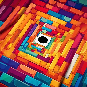 Artwork thumbnail, Vibrant Geometry: Abstract Expression by TeeeCrafted