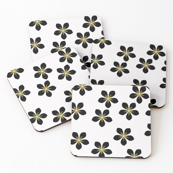 Item preview, Black and yellow flower pattern  designed and sold by Cactus202.
