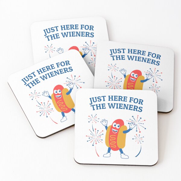 Item preview, Just Here For The Wieners Funny 4th of July Hot Dog designed and sold by The Junto Shop.