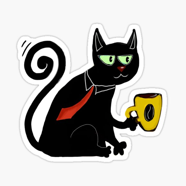 Office Cat Sticker