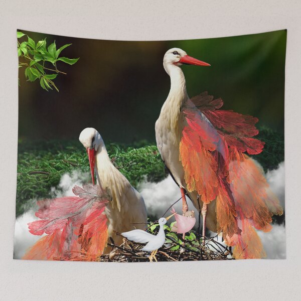 Item preview, The power animal - white stork designed and sold by ManifestYDreams.