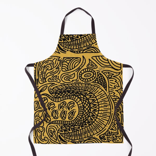 Item preview, NaKa serpent in sea colorless doodle art ,paint a picture on the gold plan designed and sold by pisek8924.
